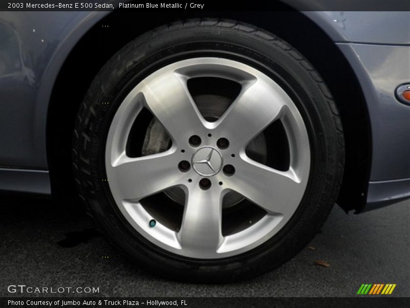 Platinum Blue Metallic / Grey 2003 Mercedes-Benz E 500 Sedan