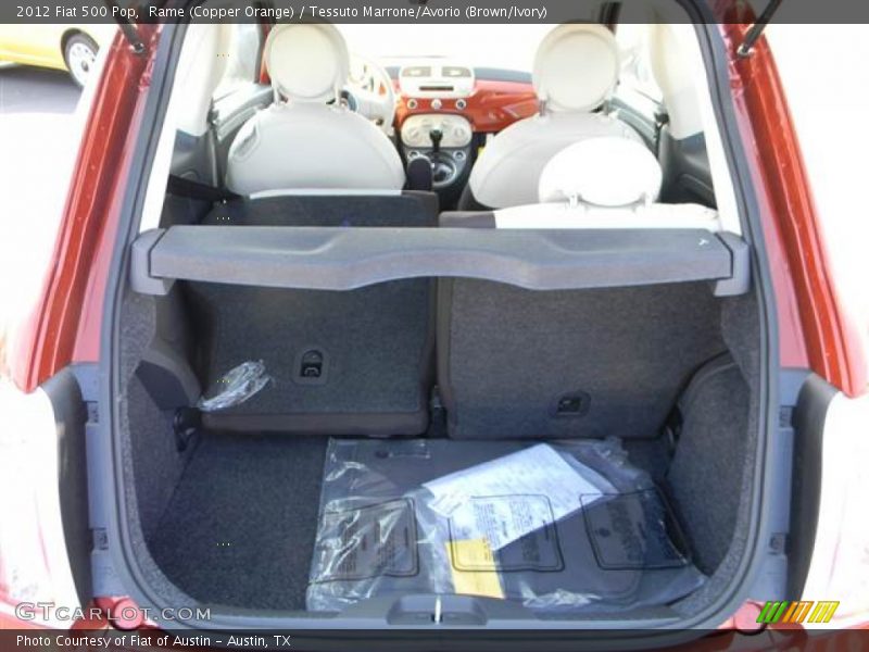 Rame (Copper Orange) / Tessuto Marrone/Avorio (Brown/Ivory) 2012 Fiat 500 Pop