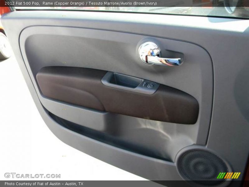 Rame (Copper Orange) / Tessuto Marrone/Avorio (Brown/Ivory) 2012 Fiat 500 Pop