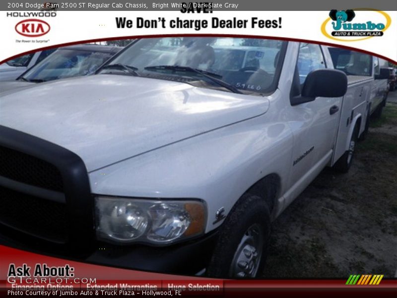 Bright White / Dark Slate Gray 2004 Dodge Ram 2500 ST Regular Cab Chassis