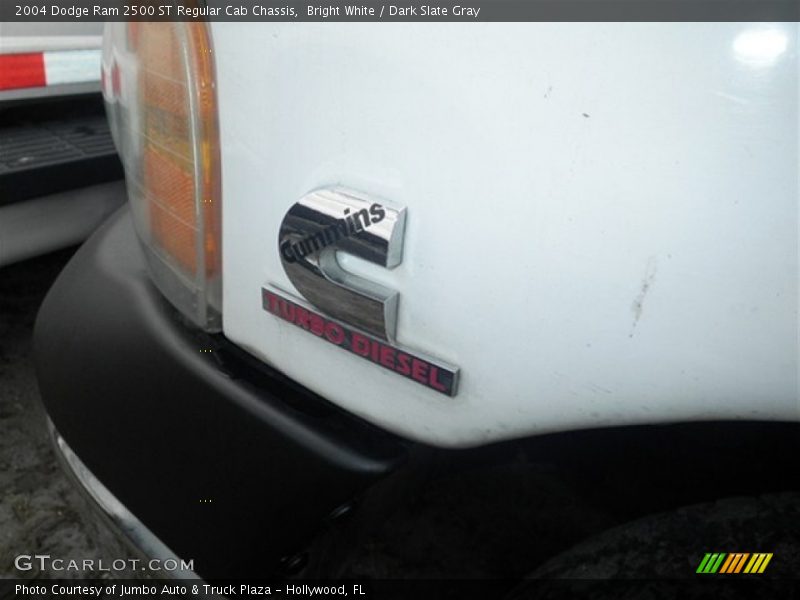 Bright White / Dark Slate Gray 2004 Dodge Ram 2500 ST Regular Cab Chassis