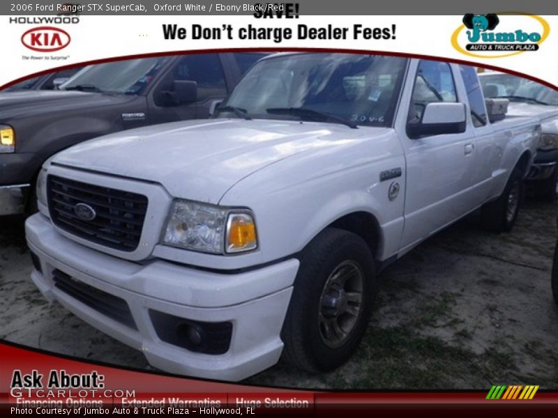 Oxford White / Ebony Black/Red 2006 Ford Ranger STX SuperCab