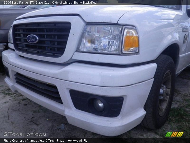 Oxford White / Ebony Black/Red 2006 Ford Ranger STX SuperCab