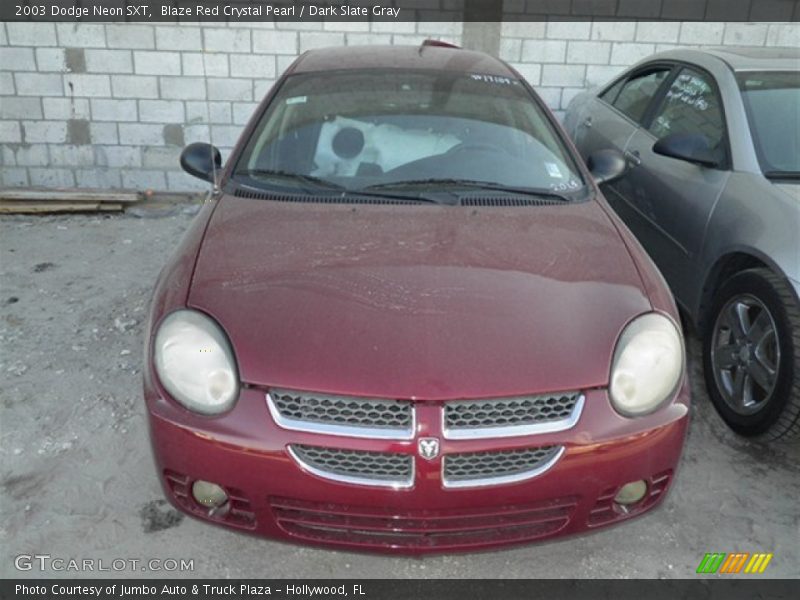 Blaze Red Crystal Pearl / Dark Slate Gray 2003 Dodge Neon SXT