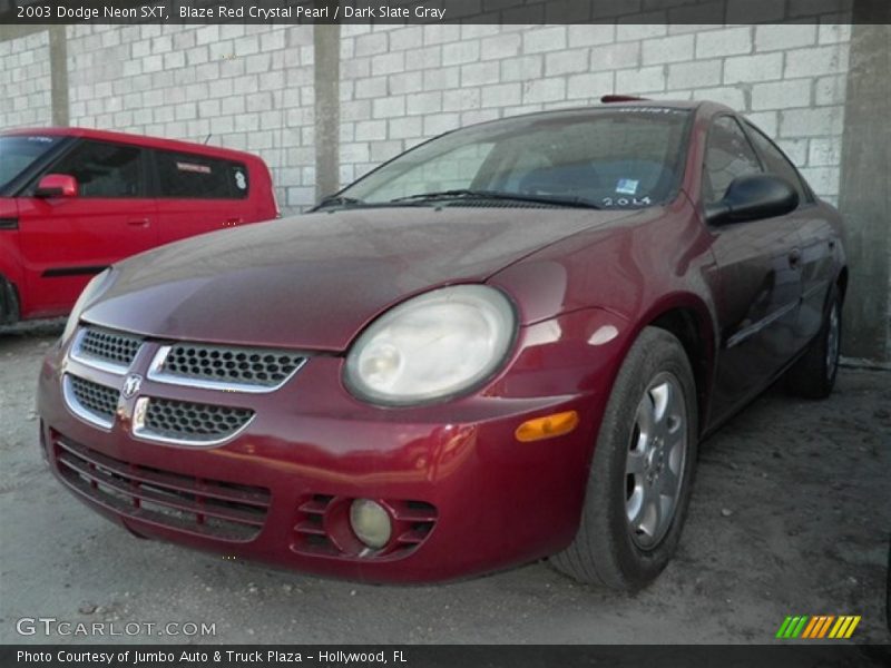 Blaze Red Crystal Pearl / Dark Slate Gray 2003 Dodge Neon SXT
