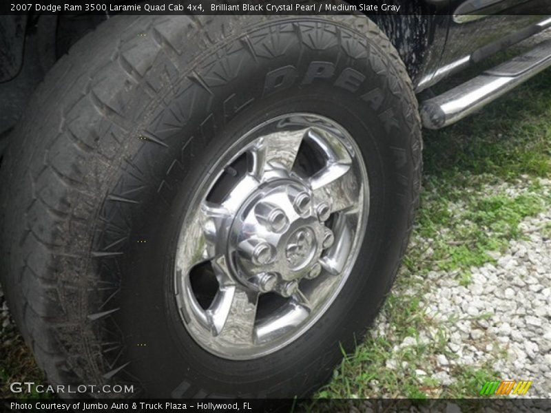 Brilliant Black Crystal Pearl / Medium Slate Gray 2007 Dodge Ram 3500 Laramie Quad Cab 4x4