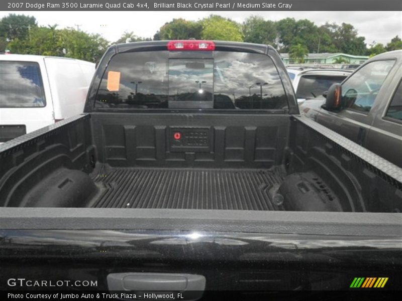 Brilliant Black Crystal Pearl / Medium Slate Gray 2007 Dodge Ram 3500 Laramie Quad Cab 4x4