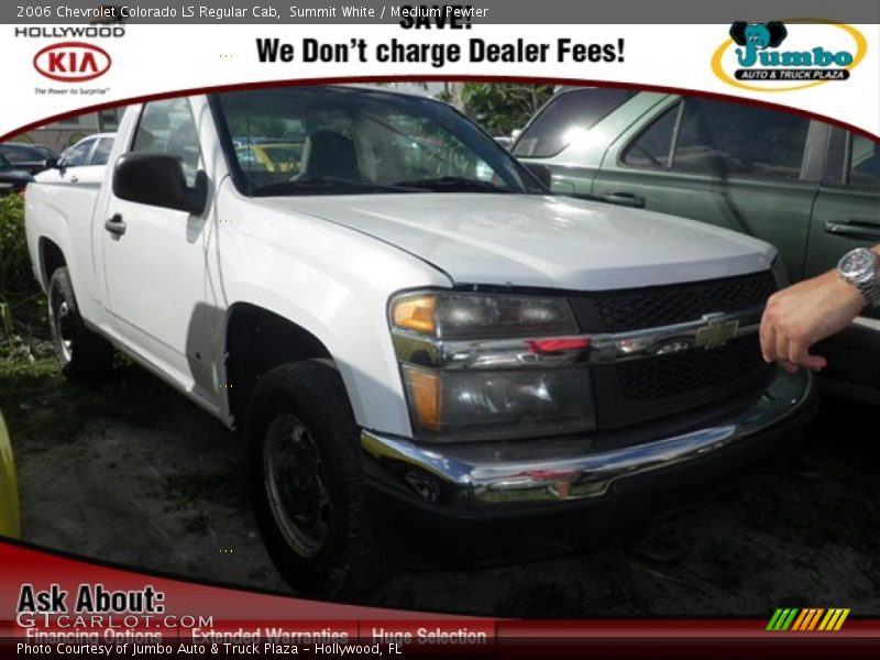 Summit White / Medium Pewter 2006 Chevrolet Colorado LS Regular Cab