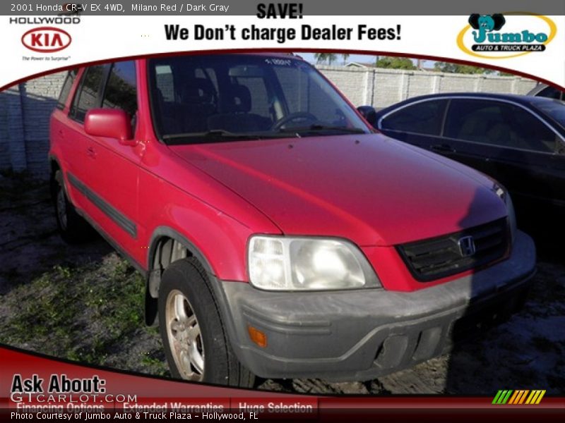 Milano Red / Dark Gray 2001 Honda CR-V EX 4WD