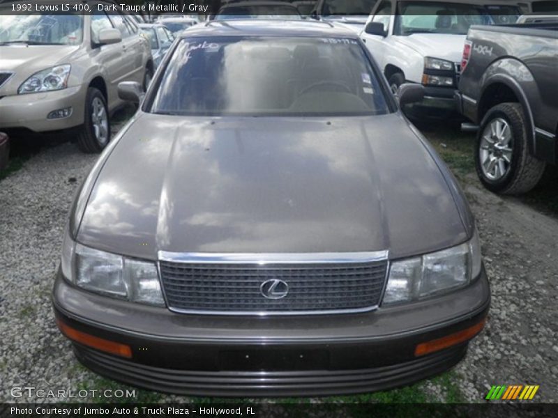 Dark Taupe Metallic / Gray 1992 Lexus LS 400
