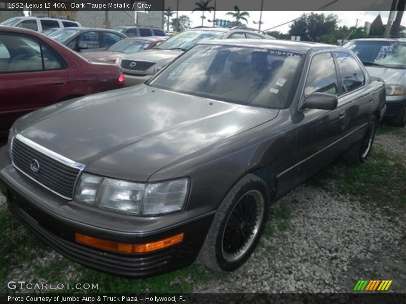 Dark Taupe Metallic / Gray 1992 Lexus LS 400