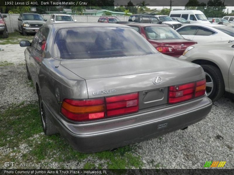 Dark Taupe Metallic / Gray 1992 Lexus LS 400