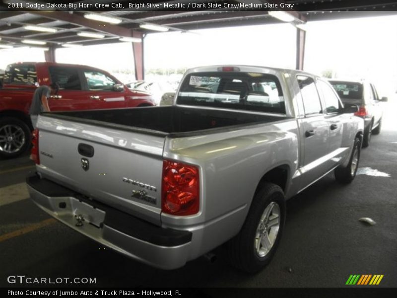 Bright Silver Metallic / Dark Slate Gray/Medium Slate Gray 2011 Dodge Dakota Big Horn Crew Cab