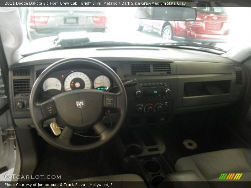 Bright Silver Metallic / Dark Slate Gray/Medium Slate Gray 2011 Dodge Dakota Big Horn Crew Cab