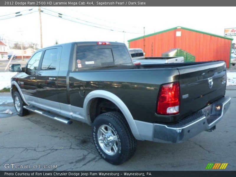 Sagebrush Pearl / Dark Slate 2012 Dodge Ram 2500 HD Laramie Mega Cab 4x4