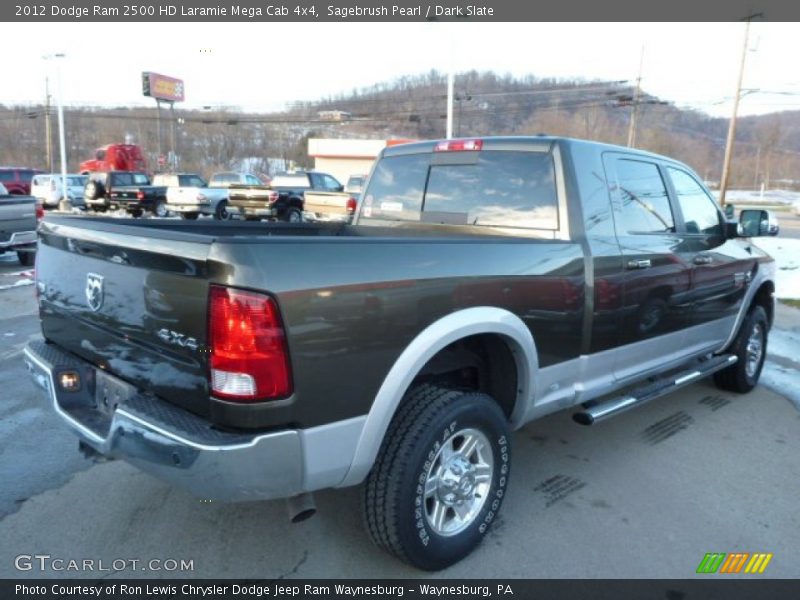 Sagebrush Pearl / Dark Slate 2012 Dodge Ram 2500 HD Laramie Mega Cab 4x4