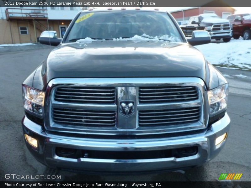 Sagebrush Pearl / Dark Slate 2012 Dodge Ram 2500 HD Laramie Mega Cab 4x4