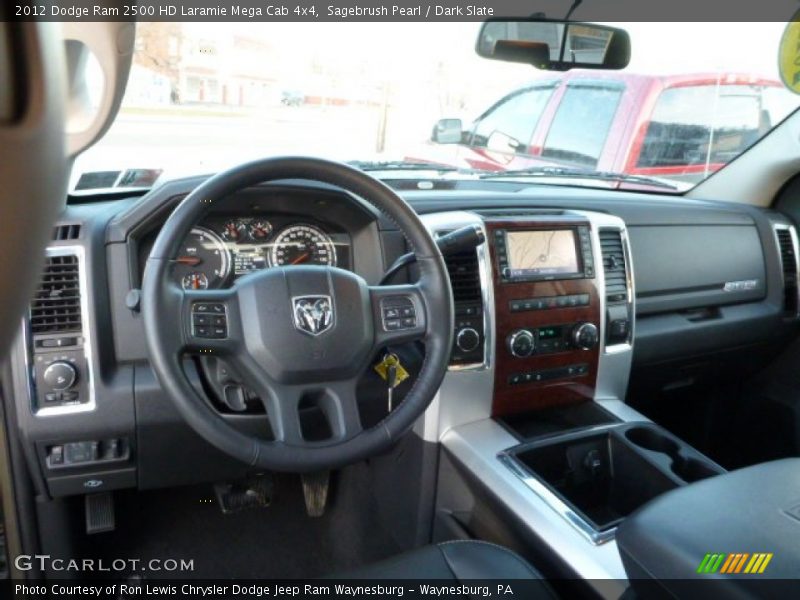Sagebrush Pearl / Dark Slate 2012 Dodge Ram 2500 HD Laramie Mega Cab 4x4
