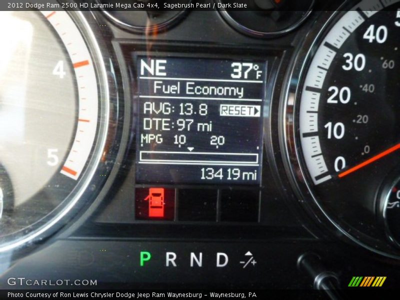 Sagebrush Pearl / Dark Slate 2012 Dodge Ram 2500 HD Laramie Mega Cab 4x4