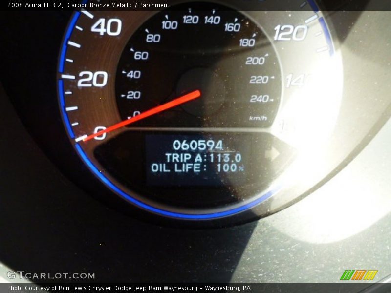 Carbon Bronze Metallic / Parchment 2008 Acura TL 3.2