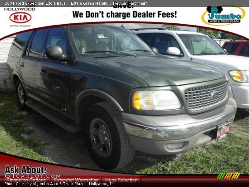 Estate Green Metallic / Medium Parchment 2001 Ford Expedition Eddie Bauer