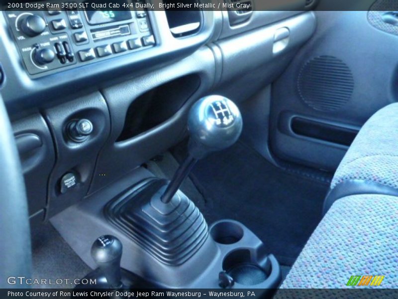 Bright Silver Metallic / Mist Gray 2001 Dodge Ram 3500 SLT Quad Cab 4x4 Dually