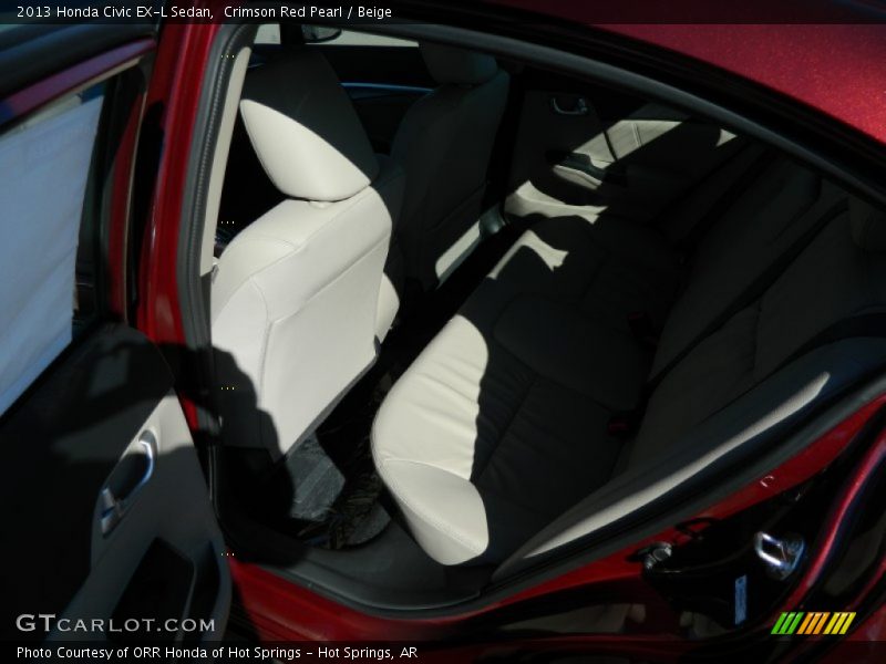 Crimson Red Pearl / Beige 2013 Honda Civic EX-L Sedan