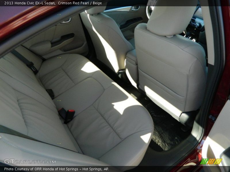 Crimson Red Pearl / Beige 2013 Honda Civic EX-L Sedan