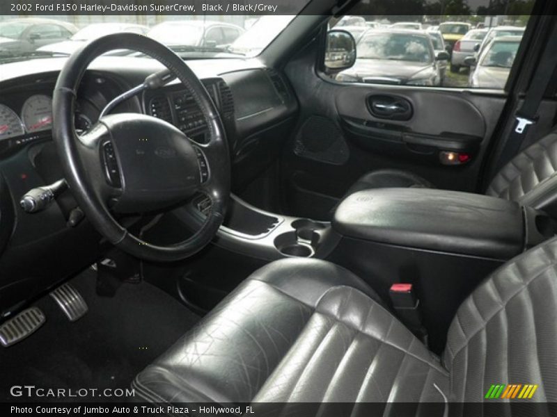 Black / Black/Grey 2002 Ford F150 Harley-Davidson SuperCrew