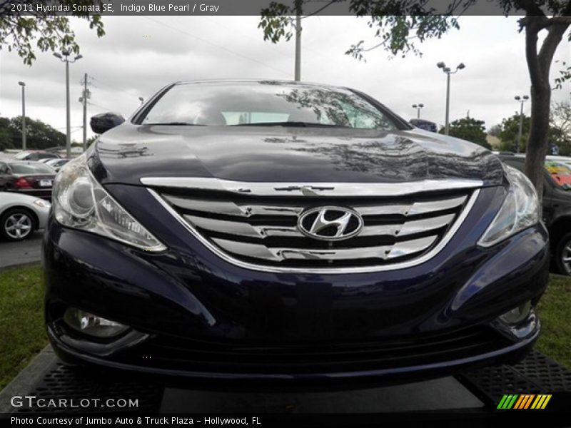 Indigo Blue Pearl / Gray 2011 Hyundai Sonata SE