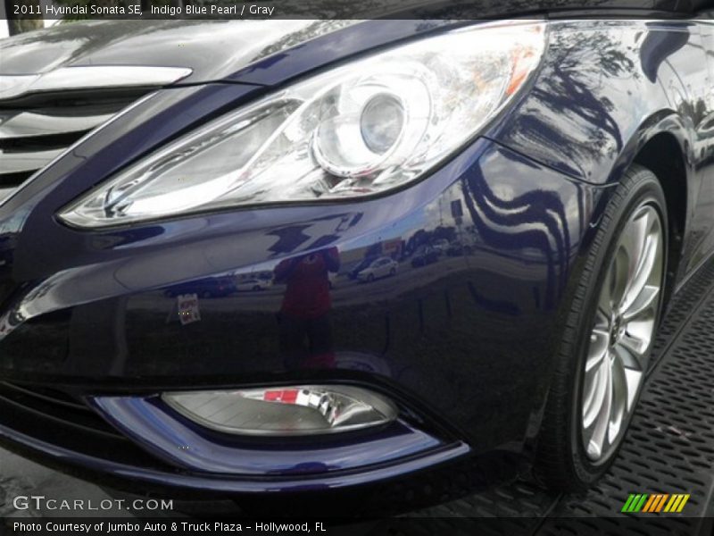 Indigo Blue Pearl / Gray 2011 Hyundai Sonata SE