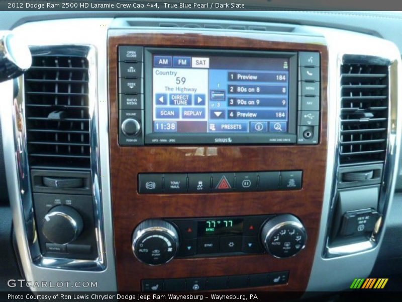 True Blue Pearl / Dark Slate 2012 Dodge Ram 2500 HD Laramie Crew Cab 4x4