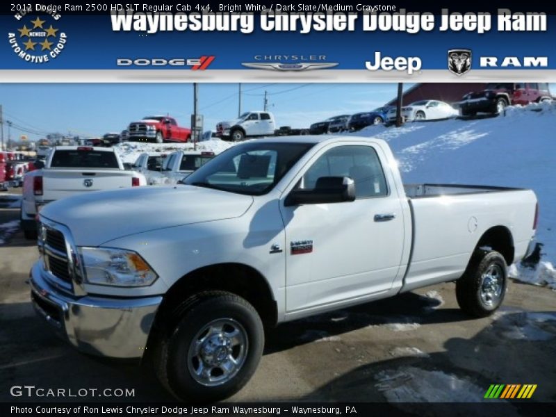 Bright White / Dark Slate/Medium Graystone 2012 Dodge Ram 2500 HD SLT Regular Cab 4x4