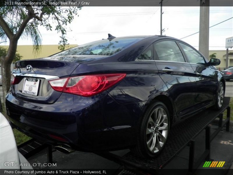 Indigo Blue Pearl / Gray 2011 Hyundai Sonata SE