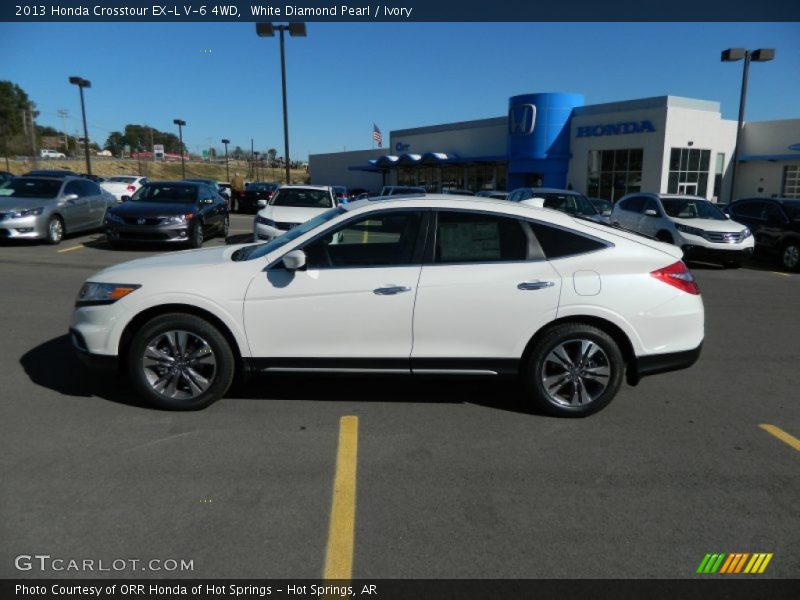 White Diamond Pearl / Ivory 2013 Honda Crosstour EX-L V-6 4WD