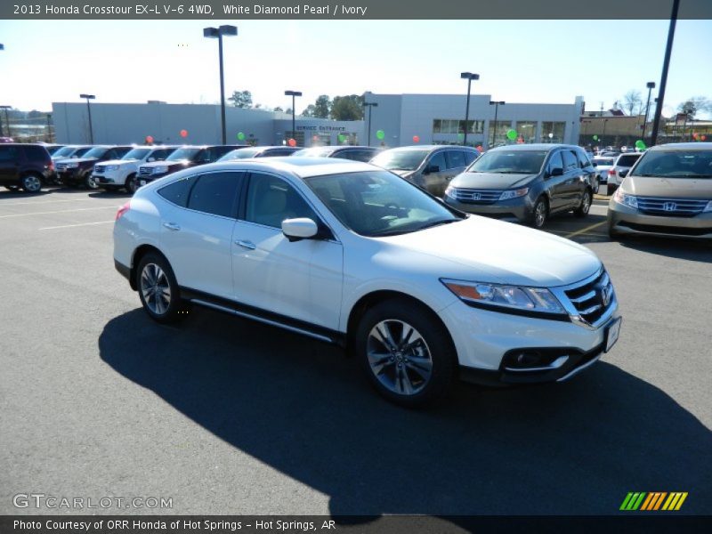 White Diamond Pearl / Ivory 2013 Honda Crosstour EX-L V-6 4WD