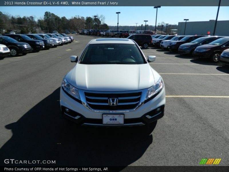 White Diamond Pearl / Ivory 2013 Honda Crosstour EX-L V-6 4WD