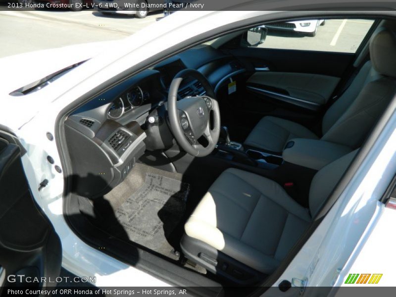 White Diamond Pearl / Ivory 2013 Honda Crosstour EX-L V-6 4WD