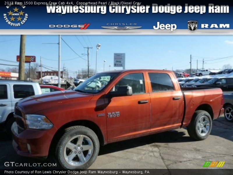 Copperhead Pearl / Black/Diesel Gray 2013 Ram 1500 Express Crew Cab 4x4