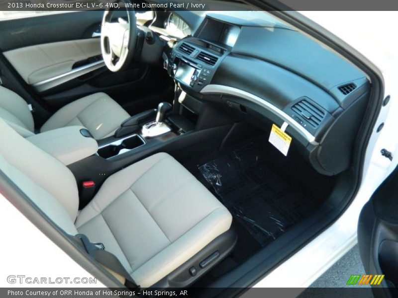 White Diamond Pearl / Ivory 2013 Honda Crosstour EX-L V-6 4WD