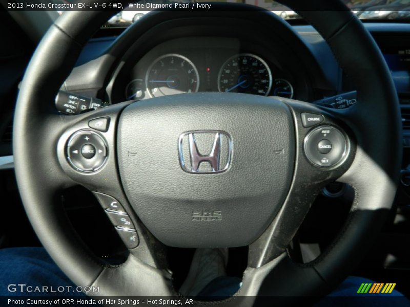 White Diamond Pearl / Ivory 2013 Honda Crosstour EX-L V-6 4WD