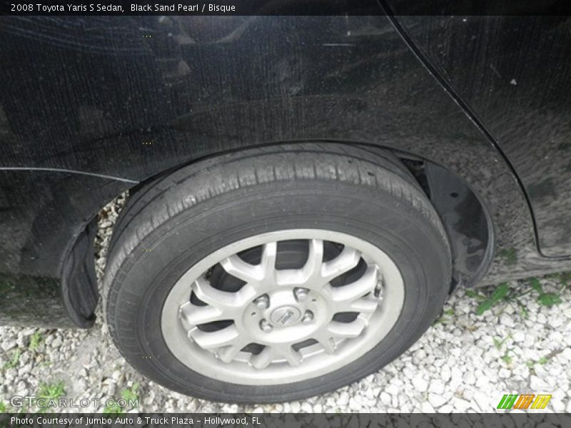 Black Sand Pearl / Bisque 2008 Toyota Yaris S Sedan