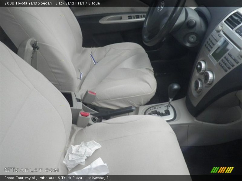 Black Sand Pearl / Bisque 2008 Toyota Yaris S Sedan