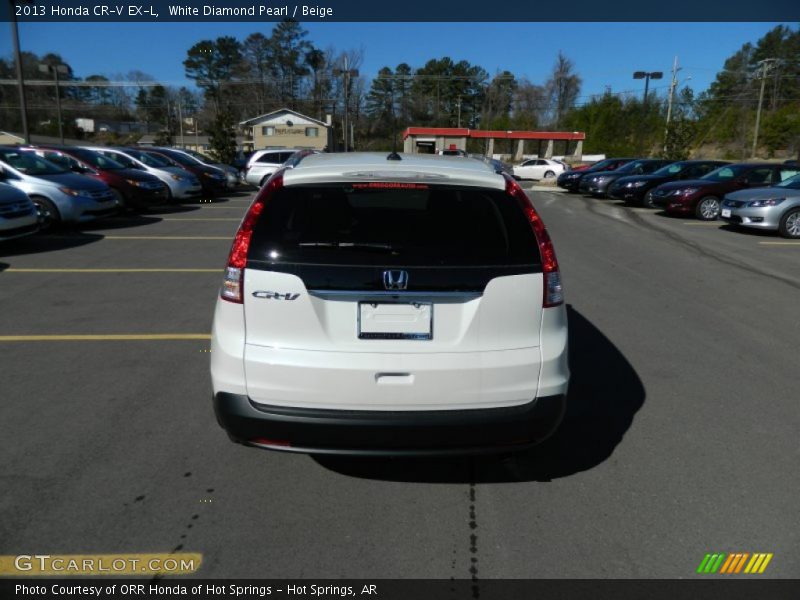 White Diamond Pearl / Beige 2013 Honda CR-V EX-L