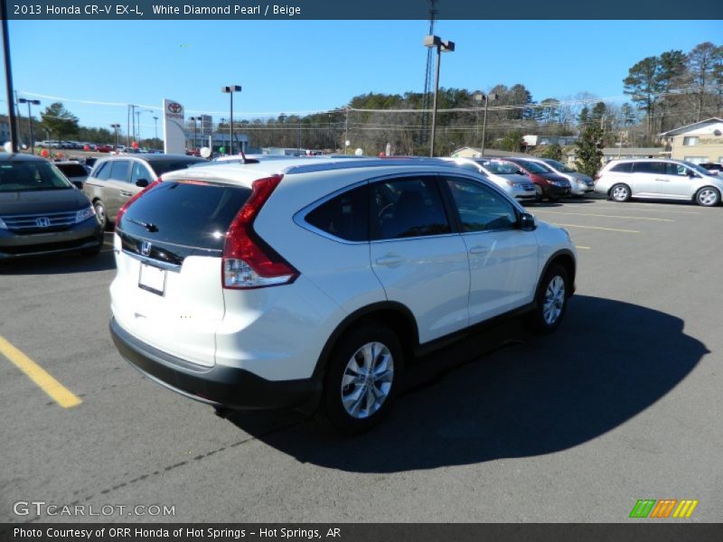 White Diamond Pearl / Beige 2013 Honda CR-V EX-L