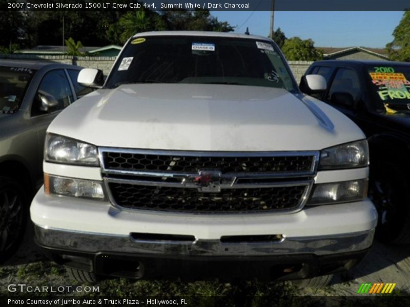 Summit White / Dark Charcoal 2007 Chevrolet Silverado 1500 LT Crew Cab 4x4