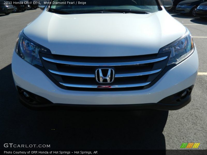 White Diamond Pearl / Beige 2013 Honda CR-V EX-L