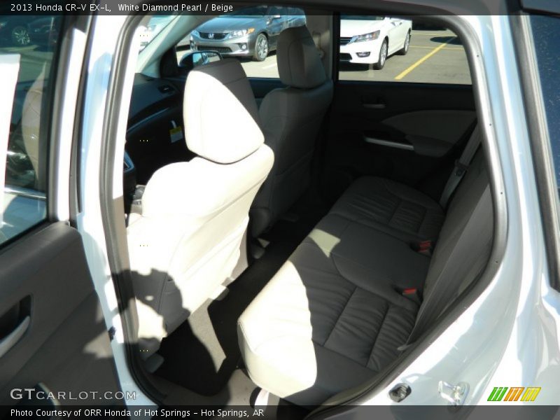 White Diamond Pearl / Beige 2013 Honda CR-V EX-L