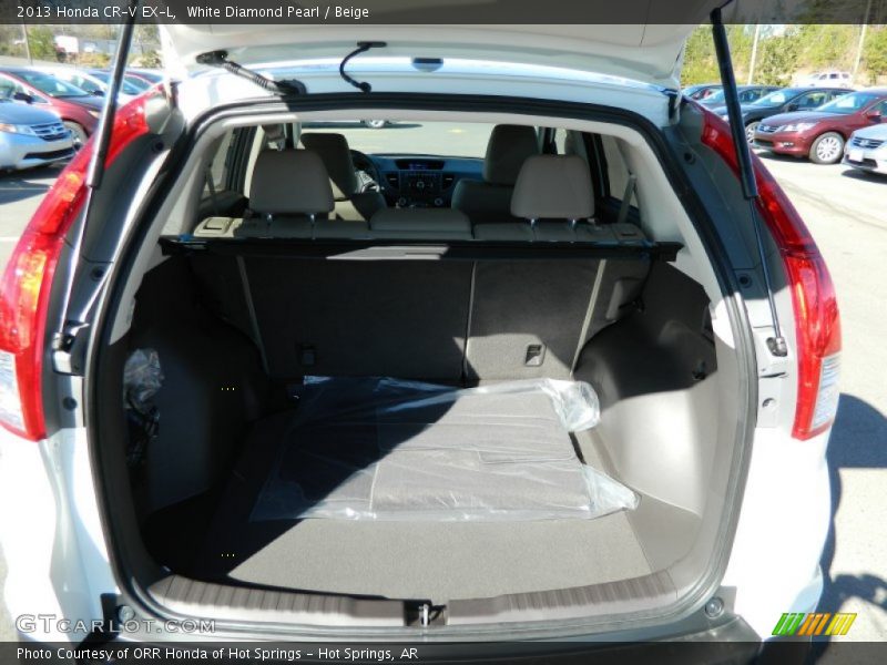White Diamond Pearl / Beige 2013 Honda CR-V EX-L