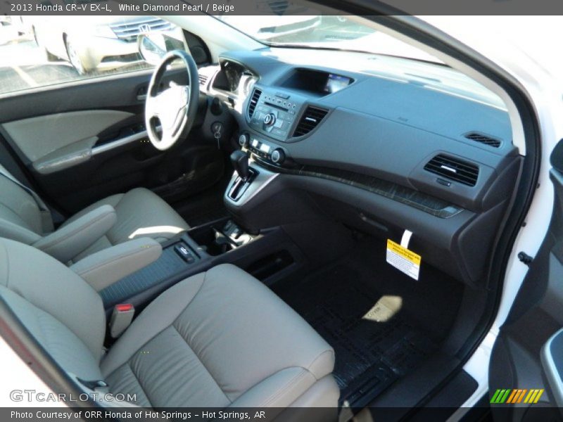 White Diamond Pearl / Beige 2013 Honda CR-V EX-L